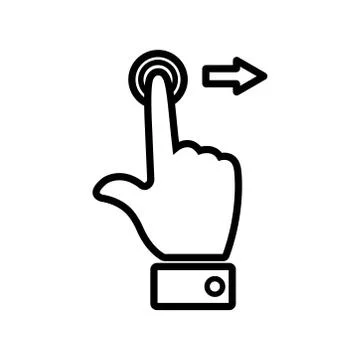 Gesture - touch screen icon vector design template Stock Illustration