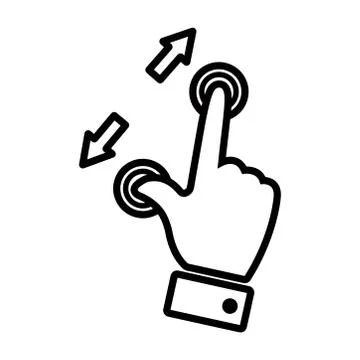 Gesture - touch screen icon vector design template Stock Illustration