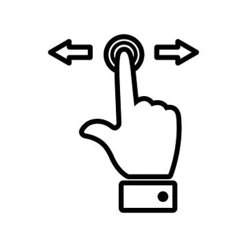 Gesture - touch screen icon vector design template Illustrazione stock