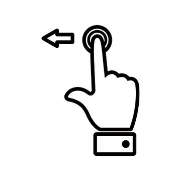Gesture - touch screen icon vector design template Illustrazione stock