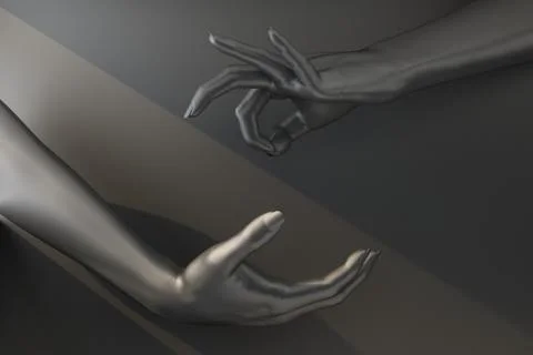 Gesture of two black hands Stock Illustration