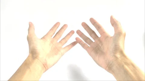A Gesture of Two Hands of A Man Talking Stock Footage 297033022