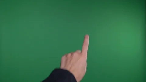 Gestures chroma key pack. 20 Gestures at green screen background. Man hand close Video stock 102825738