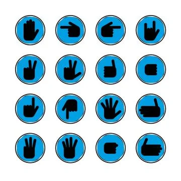 Gestures of hands Stock Illustration