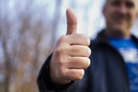 Gestures by hands Stock Photos