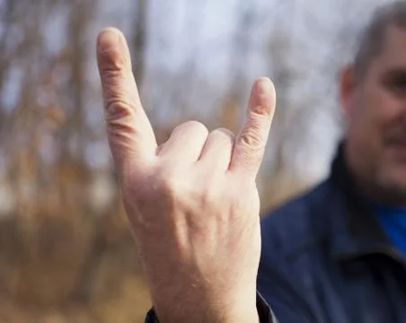 Gestures by hands Stock Photos