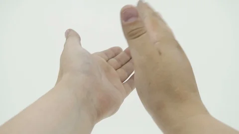 Gestures. man shows applause Stock Footage 106677318