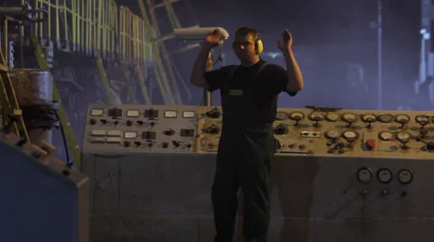 Gestures. Man at work Stock Footage 34095977