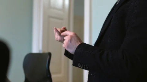 Gestures of men hands, discussing work 스톡 동영상 124717162