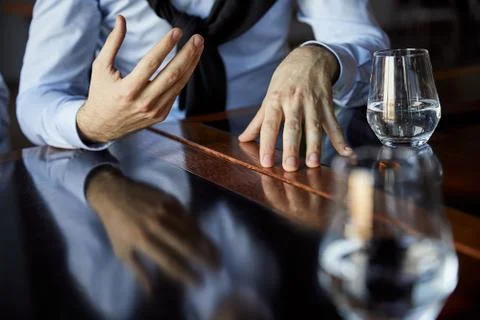 The Gestures men, man's hands. Background presentation Stock Photos