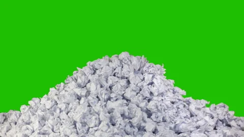 Gestures over a bunch of crumpled paper Vidéo 106485256