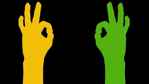 Gestures pack. 4 different animations. Alpha channel. Alpha matte. 4K. Video stock 78232856