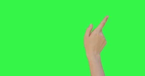 Gestures pack. Female hand sliding, dragging, swiping, scrolling on chroma key Video stock 130072353