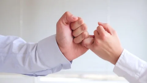 Gestures of reconciliation, 4k, slow motion Stock Footage 79920890
