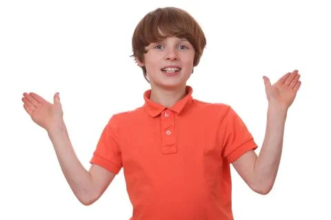 Gesturing boy Stock Photos