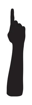 Gesturing hand silhouette Stock Illustration