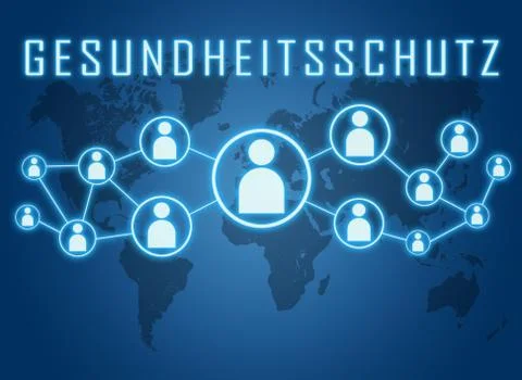 Gesundheitsschutz text concept Stock Illustration