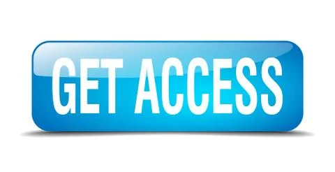 Get access blue square 3d realistic isolated web button Stock Illustration