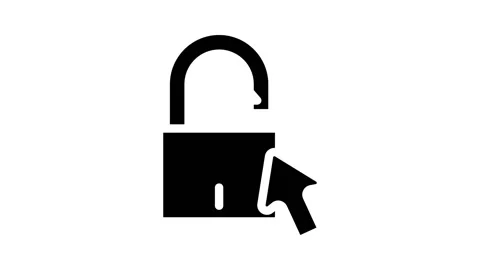 Get access registration glyph icon animation Stock Footage 227095991
