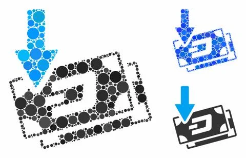 Get arrow Dash banknotes Mosaic Icon of Circles Stock Illustration