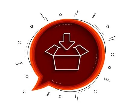 Get box line icon. Open delivery parcel sign. Cargo package. Vector Stock Illustration