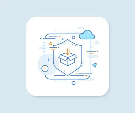 Get box line icon. Open delivery parcel sign. Cargo package. Vector Stock Illustration