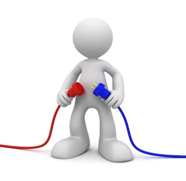 Get connected concept   3d illustration Stock Illustration