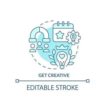 Get creative turquoise concept icon Stock-Illustration
