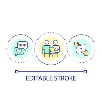 Get customer feedback loop concept icon Stock Illustration