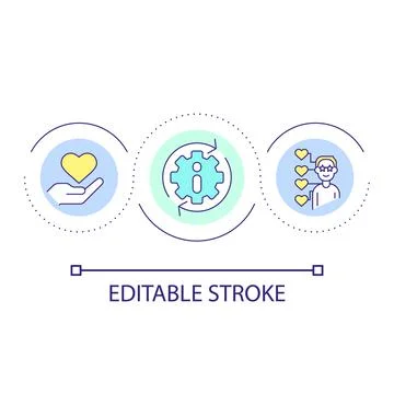 Get customer loyalty loop concept icon Stock Illustration