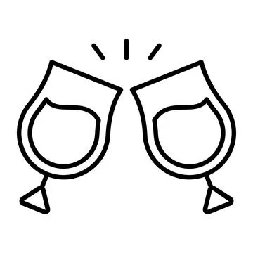 Get this customizable glyph sticker showing a telescope for strategic analysis. Stock Illustration