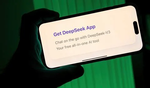 Get DeepSeek App Foto stock