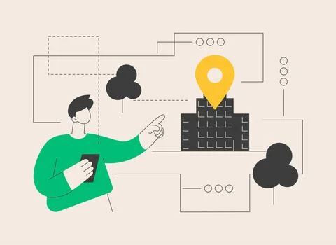 Get directions abstract concept vector illustration. Stock Illustration