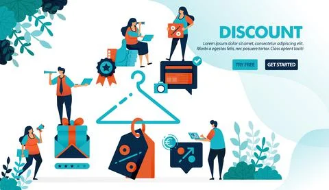 Get a discount with verify payment. Get prizes and more discount promos for l Stock Illustration