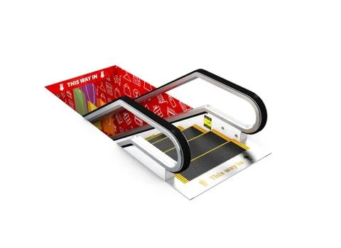 Get down to shop- online store, 3d Illustration Stock Illustration