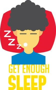 Get Enough Sleep Design Stock Illustration