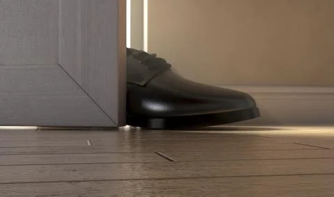 Get A Foot In The Door Stock-Illustration