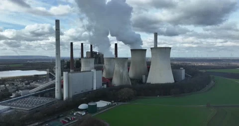 Get a glimpse of the scale and scope of the Neurath Power Plant and its Stock Footage 236678049