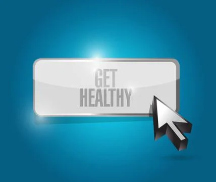 Get healthy button illustration design 스톡 일러스트