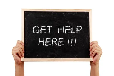 Get Help Here Stock Photos