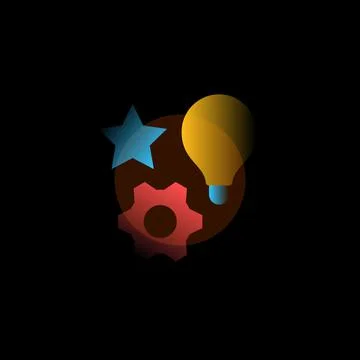 Get idea. Vector icon in gradient style Stock Illustration