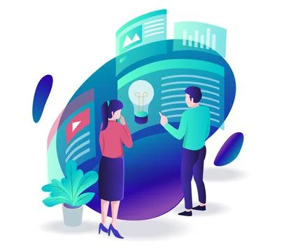 Get ideas from various problems Stock Illustration