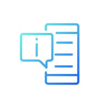 Get info from phone pixel perfect gradient linear vector icon Ilustração Stock