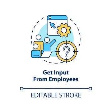 Get input from employees concept icon 库存插图