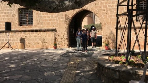 Get inside Ayia Napa Monastery Tracking Shot Видео 91327465