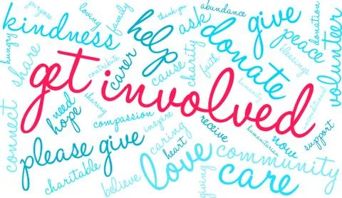 Get Involved Word Cloud.Get Involved Word Cloud Stock Illustration