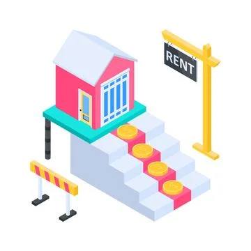 Get this isometric illustration showcasing digital data logistics and sorting Stock Illustration