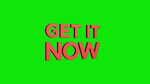 Get it now 3D text looped animation word on super discount offer Stock Footage 313665244