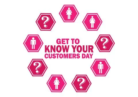 Get to Know your Customers Day Stock-Illustration