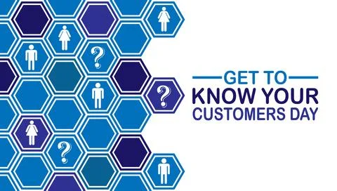 Get to Know your Customers Day 库存插图